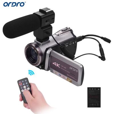 ORDRO HDV-AZ50 Portable Real 4K UHD 30FPS WiFi Caméscope numérique 3,1 pouces Écran tactile IPS Touch 64X Zoom numérique IR Camésc ORDRO HDV-AZ50 Portable Real 4K UHD 30FPS WiFi Caméscope numérique 3,1 pouces Écran tactile IPS Touch 64X Zoom numérique IR Camésc