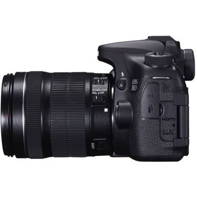 Canon EOS 70D - Appareil photo numérique - Reflex - 20.2 MP - APS-C - 1080p - 11x zoom optique objectif EF-S 18-200 mm IS - Wi-Fi Noir Canon EOS 70D - Appareil photo numérique - Reflex - 20.2 MP - APS-C - 1080p - 11x zoom optique objectif EF-S 18-200 mm IS - Wi-Fi Noir