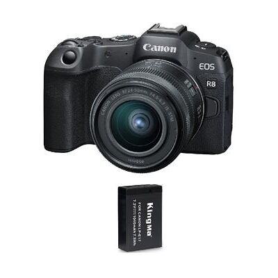 Canon EOS R8 + RF 24-50mm f/4.5-6.3 IS STM noir + Batterie Kingma 1040 mAh (Canon LP-E17) Canon EOS R8 + RF 24-50mm f/4.5-6.3 IS STM noir + Batterie Kingma 1040 mAh (Canon LP-E17)