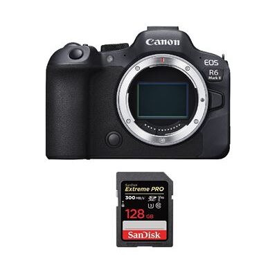 Canon EOS R6 Mark II + SanDisk 128 Go Extreme Pro SDXC UHS-II U3 300 Mo/s Canon EOS R6 Mark II + SanDisk 128 Go Extreme Pro SDXC UHS-II U3 300 Mo/s