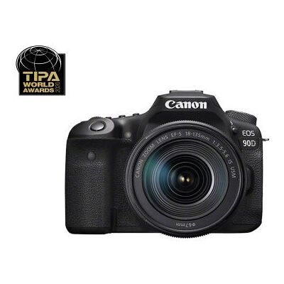 Appareil photo reflex Canon EOS 90D + objectif EF-S 18-135 mm f/3.5-5.6 IS USM noir Appareil photo reflex Canon EOS 90D + objectif EF-S 18-135 mm f/3.5-5.6 IS USM noir