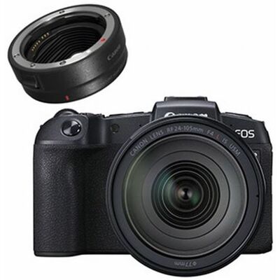 Hybride Canon EOS RP + Objectif RF 24-105 mm f/4 L IS USM + Bague noir Hybride Canon EOS RP + Objectif RF 24-105 mm f/4 L IS USM + Bague noir