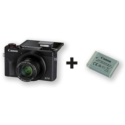 Pack Compact Canon PowerShot G7X Mark III Noir + 2éme batterie incluse Noir Pack Compact Canon PowerShot G7X Mark III Noir + 2éme batterie incluse Noir