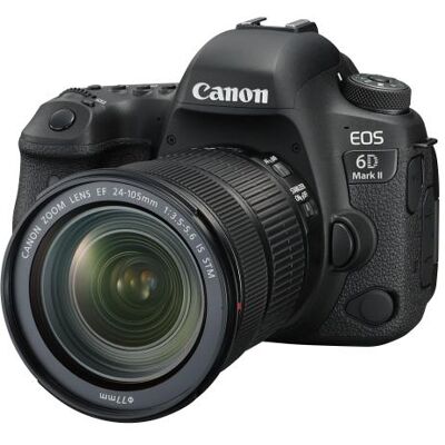 Reflex Canon EOS 6D Mark II Noir + Objectif EF 24-105 mm f/3.5-5.6 IS STM noir Reflex Canon EOS 6D Mark II Noir + Objectif EF 24-105 mm f/3.5-5.6 IS STM noir