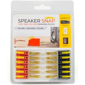 Pack de 12 fiches banane clipsable Speaker Snap Jaune et Rouge Pack de 12 fiches banane clipsable Speaker Snap Jaune et Rouge