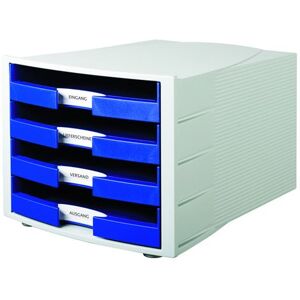 HAN Commode Impact HA-1011-X-14 avec 4 tiroirs ouverts, bleu Bleu HAN Commode Impact HA-1011-X-14 avec 4 tiroirs ouverts, bleu Bleu