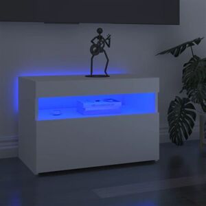 vidaXL Meuble TV avec lumières LED blanc 60x35x40 cm804409 Blanc vidaXL Meuble TV avec lumières LED blanc 60x35x40 cm804409 Blanc