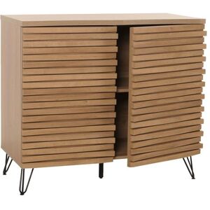 Armoire en mangue naturelle Mendler - Design de porte incurvé - 85x95x45cm Armoire en mangue naturelle Mendler - Design de porte incurvé - 85x95x45cm