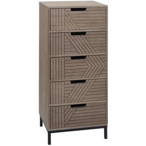 Commode MENDLER HWC-N90 84x35x29cm gris-brun Commode MENDLER HWC-N90 84x35x29cm gris-brun
