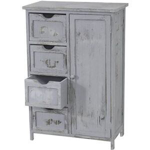 Générique Commode / armoire, 82x55x30cm, shabby chic, vintage gris Gris Générique Commode / armoire, 82x55x30cm, shabby chic, vintage gris Gris
