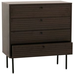 Commode MENDLER HWC-N78 85x80x40cm brun foncé Commode MENDLER HWC-N78 85x80x40cm brun foncé