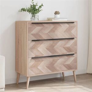 vidaXL Commode en chêne Sonoma 3 tiroirs vidaXL Commode en chêne Sonoma 3 tiroirs