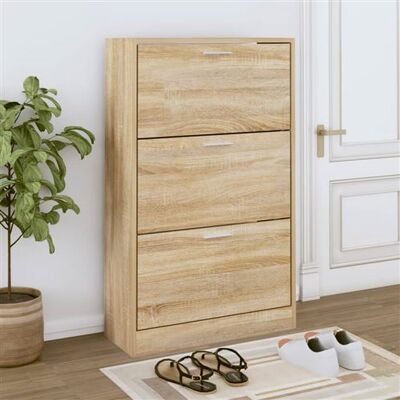 Armoire à chaussures Sonoma Chêne 63x24x103 cm - Meuble à chaussures Armoire à chaussures Sonoma Chêne 63x24x103 cm - Meuble à chaussures