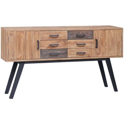 vidaXL Meuble de salon en teck massif 110x30x75 cm - Meuble de salon vidaXL Meuble de salon en teck massif 110x30x75 cm - Meuble de salon