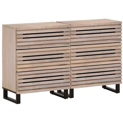 vidaXL Buffet 2 pièces - Bois de mangue massif - Style industriel vidaXL Buffet 2 pièces - Bois de mangue massif - Style industriel