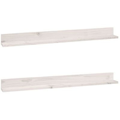 Étagères Murales Vidaxl 2 pcs Blanc 110x11x9cm Bois de Pin Massif Étagères Murales Vidaxl 2 pcs Blanc 110x11x9cm Bois de Pin Massif