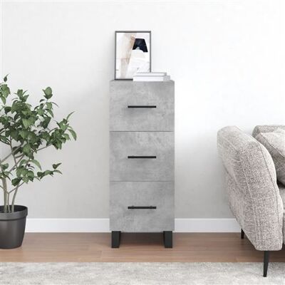 Buffet gris béton vidaXL - Armoire de rangement - 34,5x34x90 cm Buffet gris béton vidaXL - Armoire de rangement - 34,5x34x90 cm