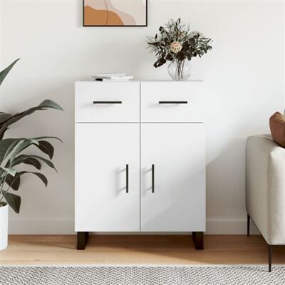 vidaXL Buffet blanc 69,5x34x90 cm en bois d'ingénierie vidaXL Buffet blanc 69,5x34x90 cm en bois d'ingénierie