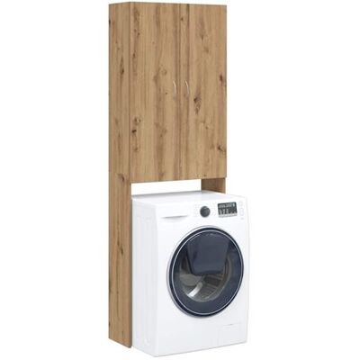 vidaXL Meuble pour machine à laver chêne artisanal 64x25,5x190 cm856647 chêne vidaXL Meuble pour machine à laver chêne artisanal 64x25,5x190 cm856647 chêne