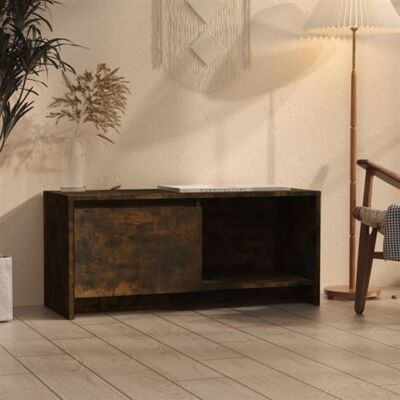 Meuble TV en Chêne Fumé - 90x35x40 cm - Meuble Télé Meuble TV en Chêne Fumé - 90x35x40 cm - Meuble Télé