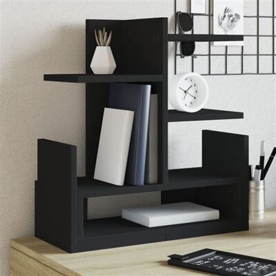 vidaXL Organisateur de bureau noir 49x20x52,5 cm bois d'ingénierie Noir vidaXL Organisateur de bureau noir 49x20x52,5 cm bois d'ingénierie Noir