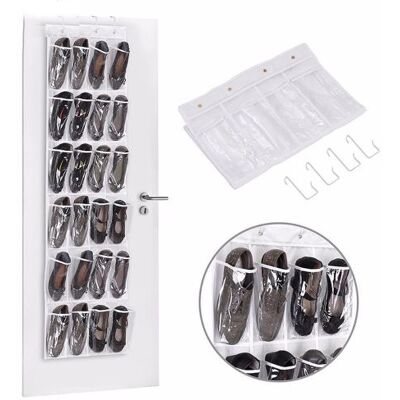 Générique 24 poches simples articles ménagers Crystal Clear dessus de la porte de chaussures Hanging Organisateur Kiliaadk154 Générique 24 poches simples articles ménagers Crystal Clear dessus de la porte de chaussures Hanging Organisateur Kiliaadk154
