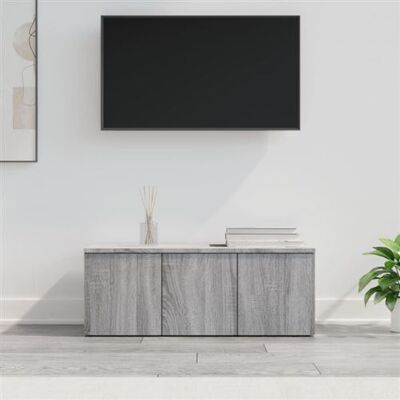 Meuble TV Gris Sonoma en Bois Contrôlé 80x34x30 cm - Meuble TV Meuble TV Gris Sonoma en Bois Contrôlé 80x34x30 cm - Meuble TV