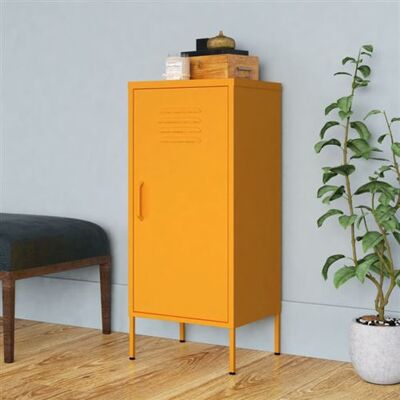 vidaXL Armoire de Rangement Jaune Moutarde en Acier - Meuble de Stockage vidaXL Armoire de Rangement Jaune Moutarde en Acier - Meuble de Stockage