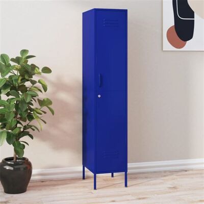armoire de rangement en acier bleu marine vidaXL - Armoire de bureau et maison armoire de rangement en acier bleu marine vidaXL - Armoire de bureau et maison