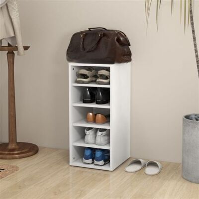 vidaXL Armoire à chaussures blanche - 5 compartiments - 31,5x35x70 cm - Rangement chaussures vidaXL Armoire à chaussures blanche - 5 compartiments - 31,5x35x70 cm - Rangement chaussures