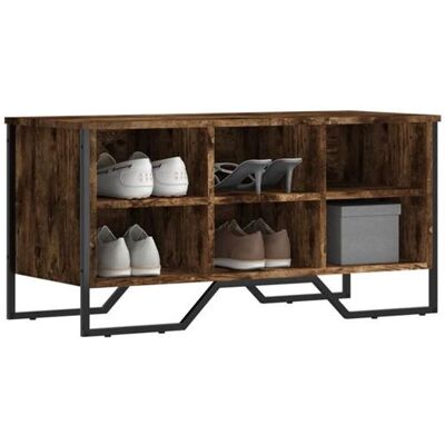 vidaXL Armoire à Chaussures Chêne Fumé - Rangement vidaXL Armoire à Chaussures Chêne Fumé - Rangement