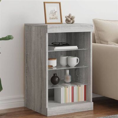 vidaXL Buffet avec lumières LED sonoma gris 41x37x67 cm836726 sonoma gris vidaXL Buffet avec lumières LED sonoma gris 41x37x67 cm836726 sonoma gris