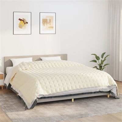 Couverture Pondérée vidaXL 220x260cm 15kg Crème Anxiété Couverture Pondérée vidaXL 220x260cm 15kg Crème Anxiété