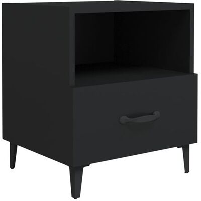 Table de nuit en bois noir vidaXL - Table de nuit Table de nuit en bois noir vidaXL - Table de nuit