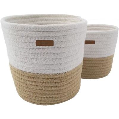 Paniers de rangement - Honey Moon - Coton tressé Beige Paniers de rangement - Honey Moon - Coton tressé Beige