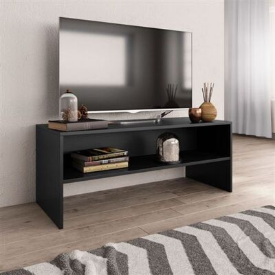 vidaXL Meuble TV noir 100x40x40 cm Bois contreplaqué vidaXL Meuble TV noir 100x40x40 cm Bois contreplaqué