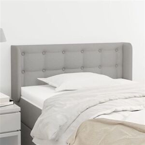 vidaXL Tête de lit avec oreilles Gris clair - Tête de lit vidaXL Tête de lit avec oreilles Gris clair - Tête de lit