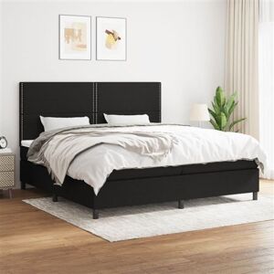 vidaXL Sommier à lattes de lit avec matelas Noir 200x200 cm Tissu3141723 Noir vidaXL Sommier à lattes de lit avec matelas Noir 200x200 cm Tissu3141723 Noir