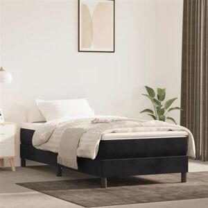 vidaXL Matelas de lit à ressorts ensachés noir 90x210x20 cm velours4016566 vidaXL Matelas de lit à ressorts ensachés noir 90x210x20 cm velours4016566