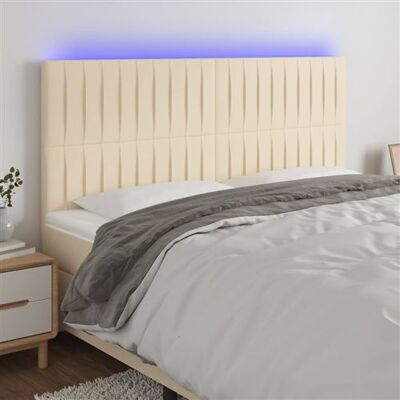 Tête de lit crème avec LED - Décoration moderne Tête de lit crème avec LED - Décoration moderne