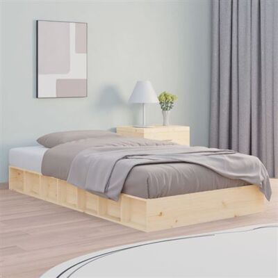 Structure de lit en bois massif 90x200 cm - Cadre de lit Structure de lit en bois massif 90x200 cm - Cadre de lit