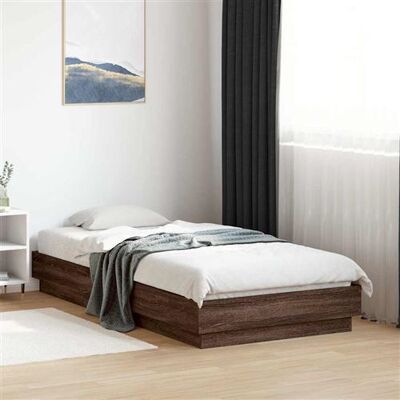 vidaXL Cadre de lit sans matelas chêne marron 90x190cm bois ingénierie Marron vidaXL Cadre de lit sans matelas chêne marron 90x190cm bois ingénierie Marron