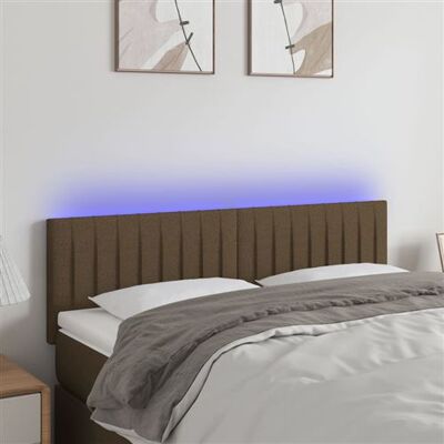 Tête de lit LED marron foncé - Réglable, 144x5x78/88 cm Tête de lit LED marron foncé - Réglable, 144x5x78/88 cm