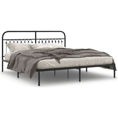 Structure de lit en métal vidaXL avec tête de lit - Type de lit Structure de lit en métal vidaXL avec tête de lit - Type de lit