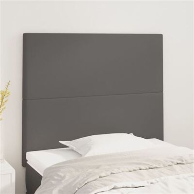 vidaXL Têtes de lit 2 pcs Gris 80x5x78/88 cm Similicuir Gris vidaXL Têtes de lit 2 pcs Gris 80x5x78/88 cm Similicuir Gris
