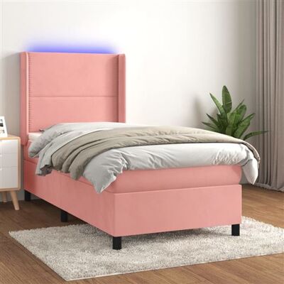 Lit boxspring rose - vidaXL, Modèle: Flach Lit boxspring rose - vidaXL, Modèle: Flach