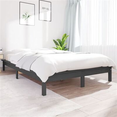 Cadre de lit en pin massif vidaXL Petit Double - Type de lit Cadre de lit en pin massif vidaXL Petit Double - Type de lit
