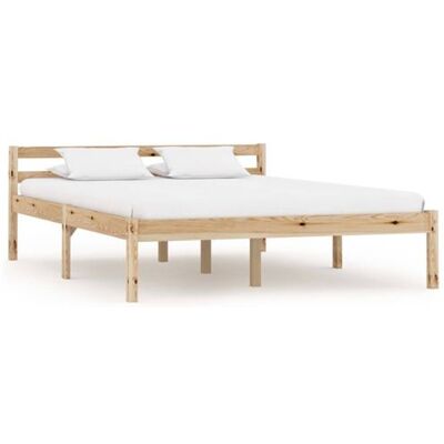 Structure de lit en bois de pin massif vidaXL 140x200cm Lit simple moderne Meubles de chambre - Structure de lit Structure de lit en bois de pin massif vidaXL 140x200cm Lit simple moderne Meubles de chambre - Structure de lit