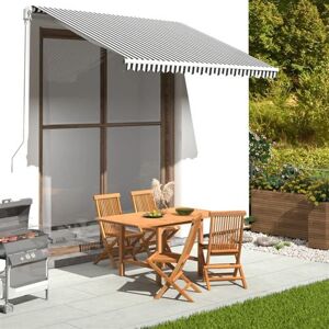 vidaXL Tissu de remplacement pour auvent Anthracite et blanc 3x2,5 m311985 Blanc vidaXL Tissu de remplacement pour auvent Anthracite et blanc 3x2,5 m311985 Blanc