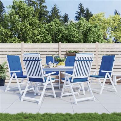 vidaXL Coussins de chaise de jardin à dossier haut lot de 6 bleu royal314118 Bleu vidaXL Coussins de chaise de jardin à dossier haut lot de 6 bleu royal314118 Bleu